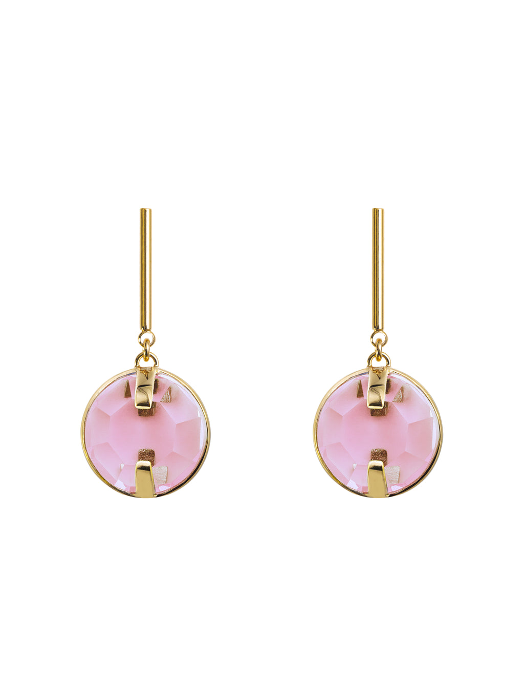 Rose octagon earrings