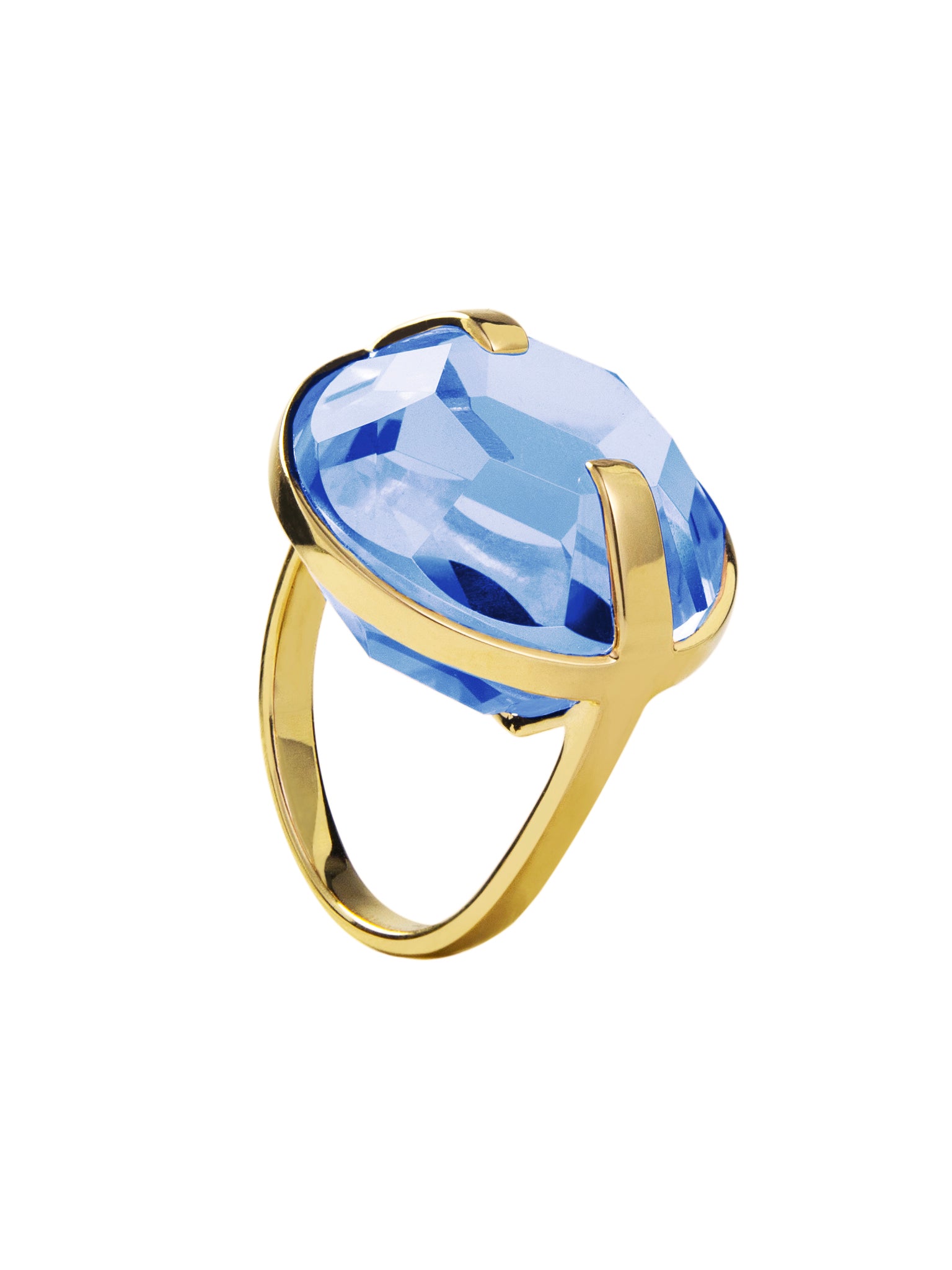 Blue crystal ring