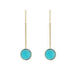 Long earrings with amazonite