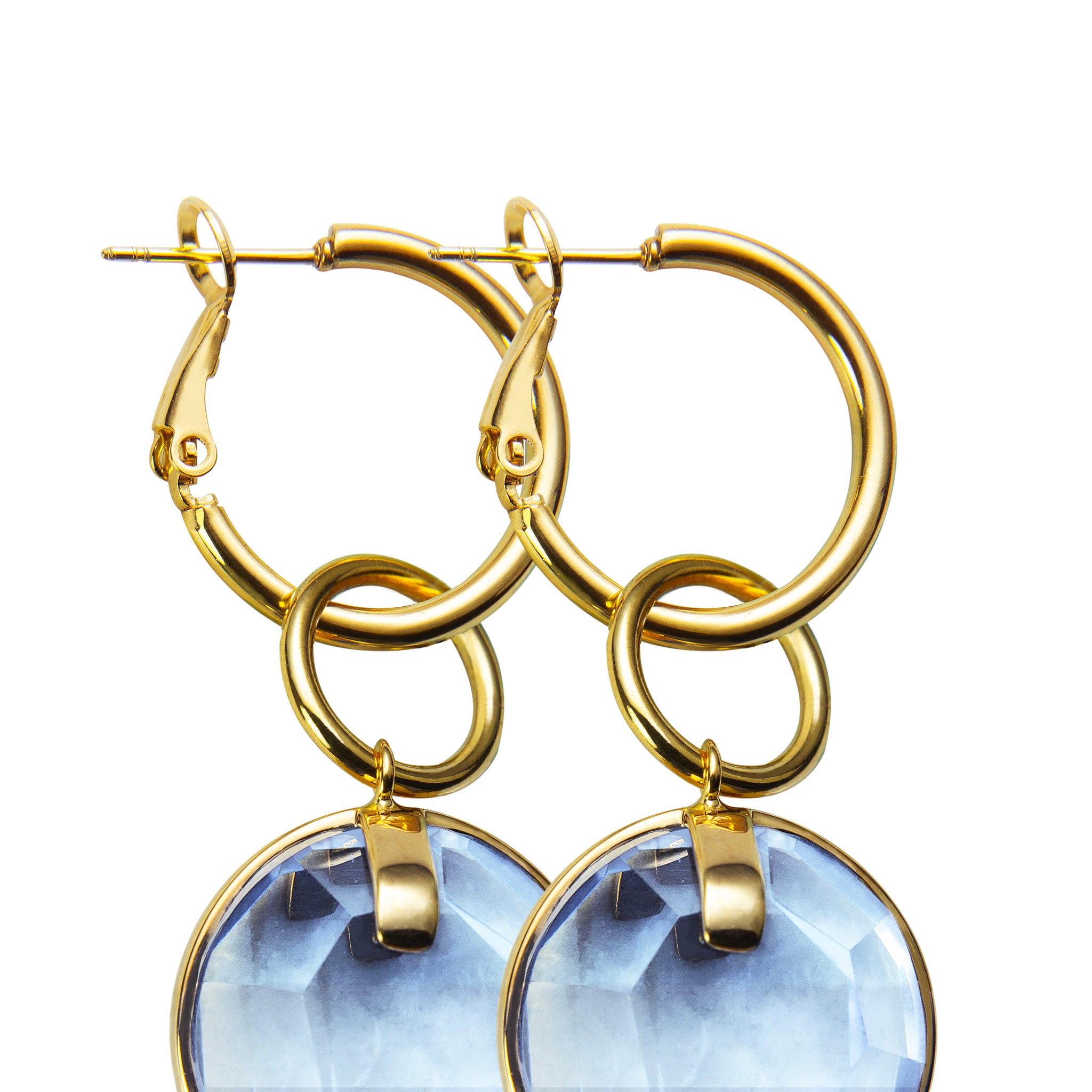 Blue crystal earrings