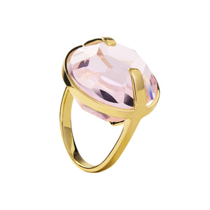 Rose crystal ring