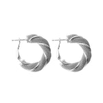 Twisted hoop earrings