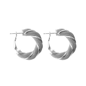 Twisted hoop earrings